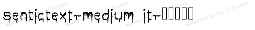 sentictext-medium it字体转换